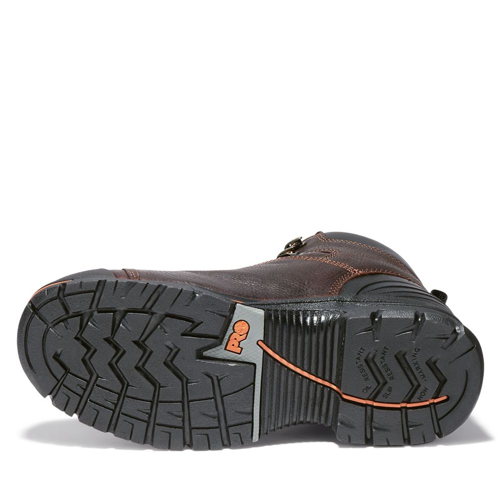 Timberland Μποτακια Εργασίας Ανδρικα Βαθυ Καφε - Pro® Endurance 6\" Steel Toe - Greece 1396042-QS